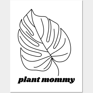 Plant Mommy Succulent House Plants Organic Monstera Leaf Posters and Art